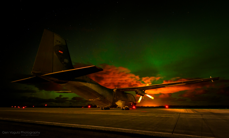 Illustration for article titled Forward Deployed A-10 Warthogs Bathe Under The Aurora Borealis In Estonia